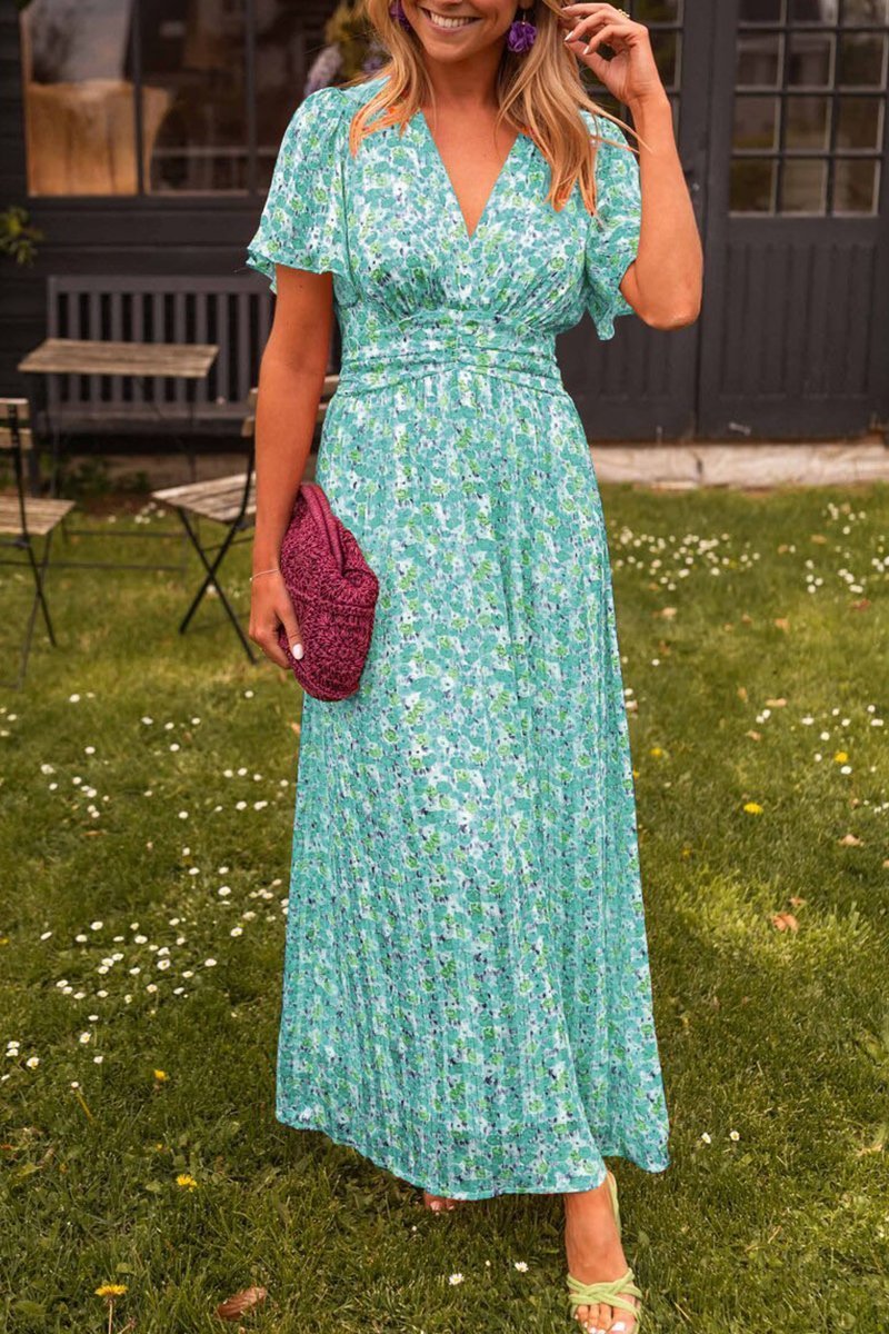 Faith | Elegant Long Dress With Flowers