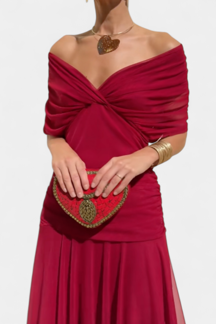 Florendra | Long Dress with V-neck