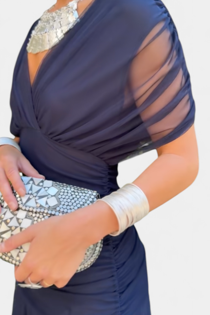 Florendra | Long Dress with V-neck