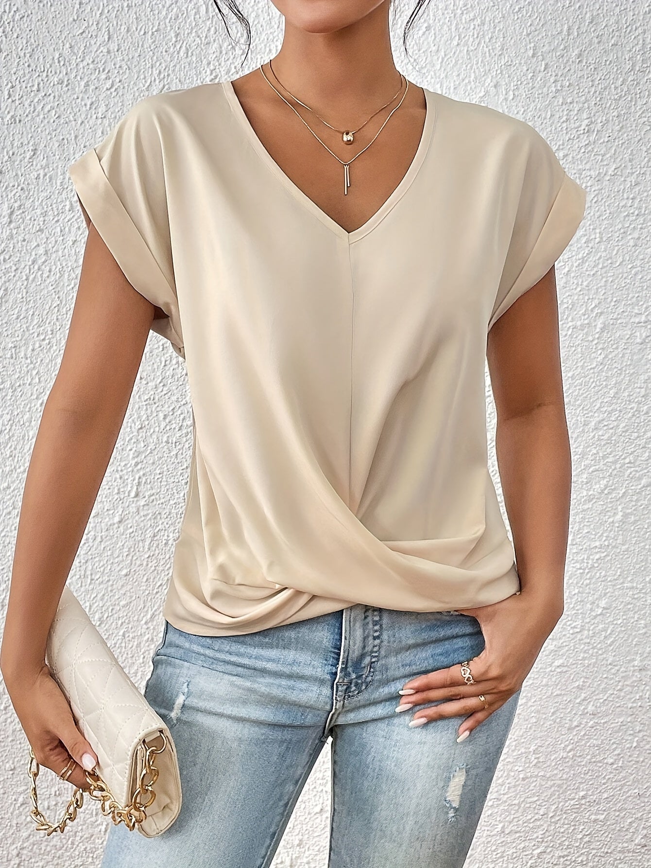 Sophia | Flowing V-Neck Blouse