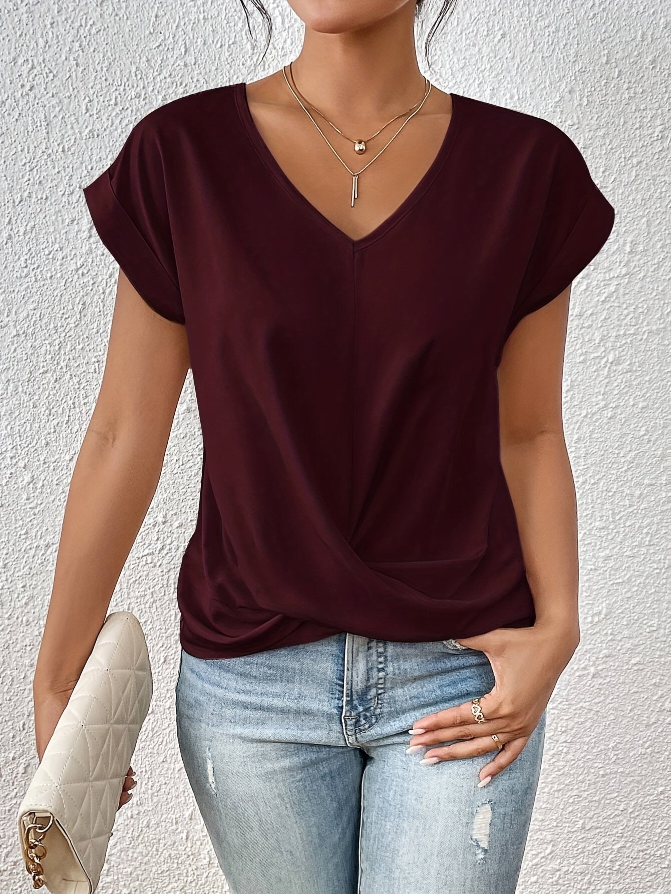Sophia | Flowing V-Neck Blouse