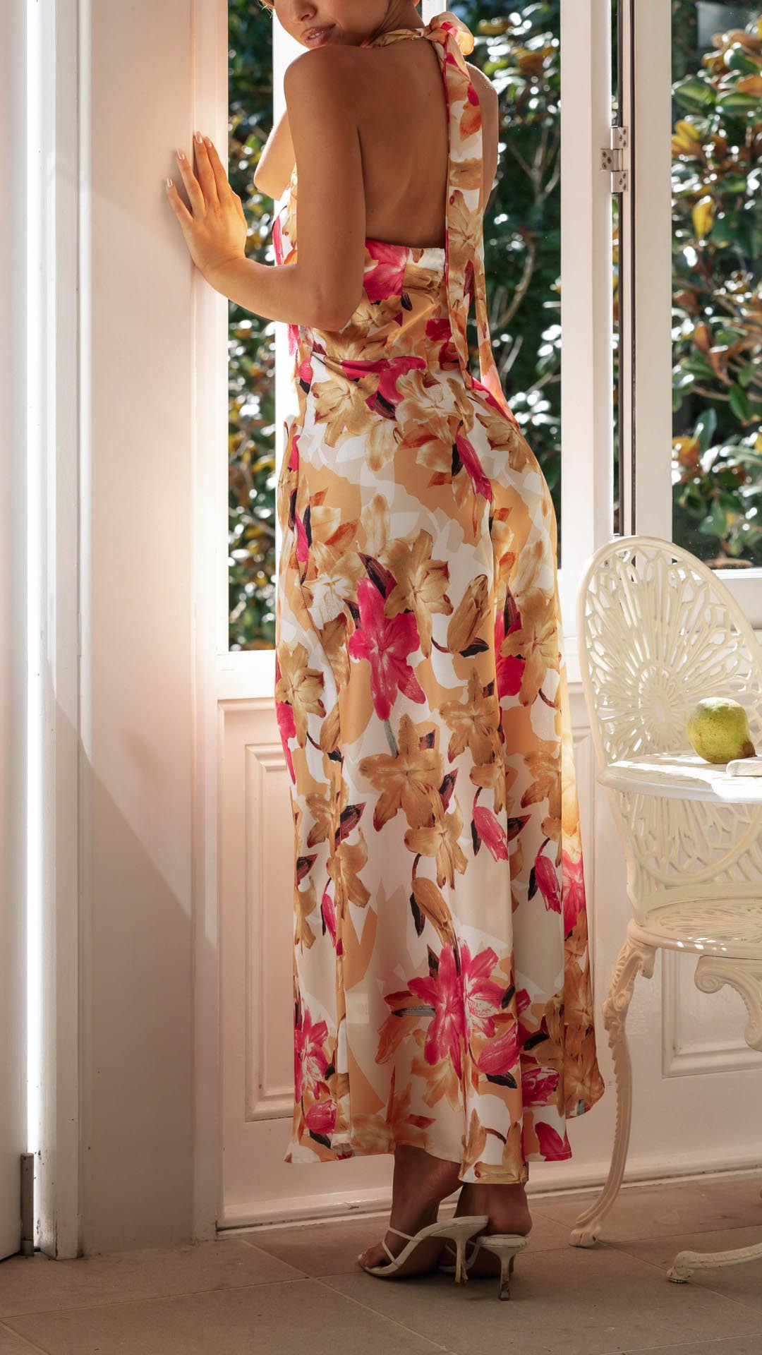 Shannon | Floral Halter Maxi Dress