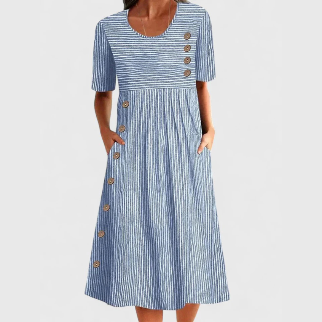 Wanda |  Striped Midi Dress