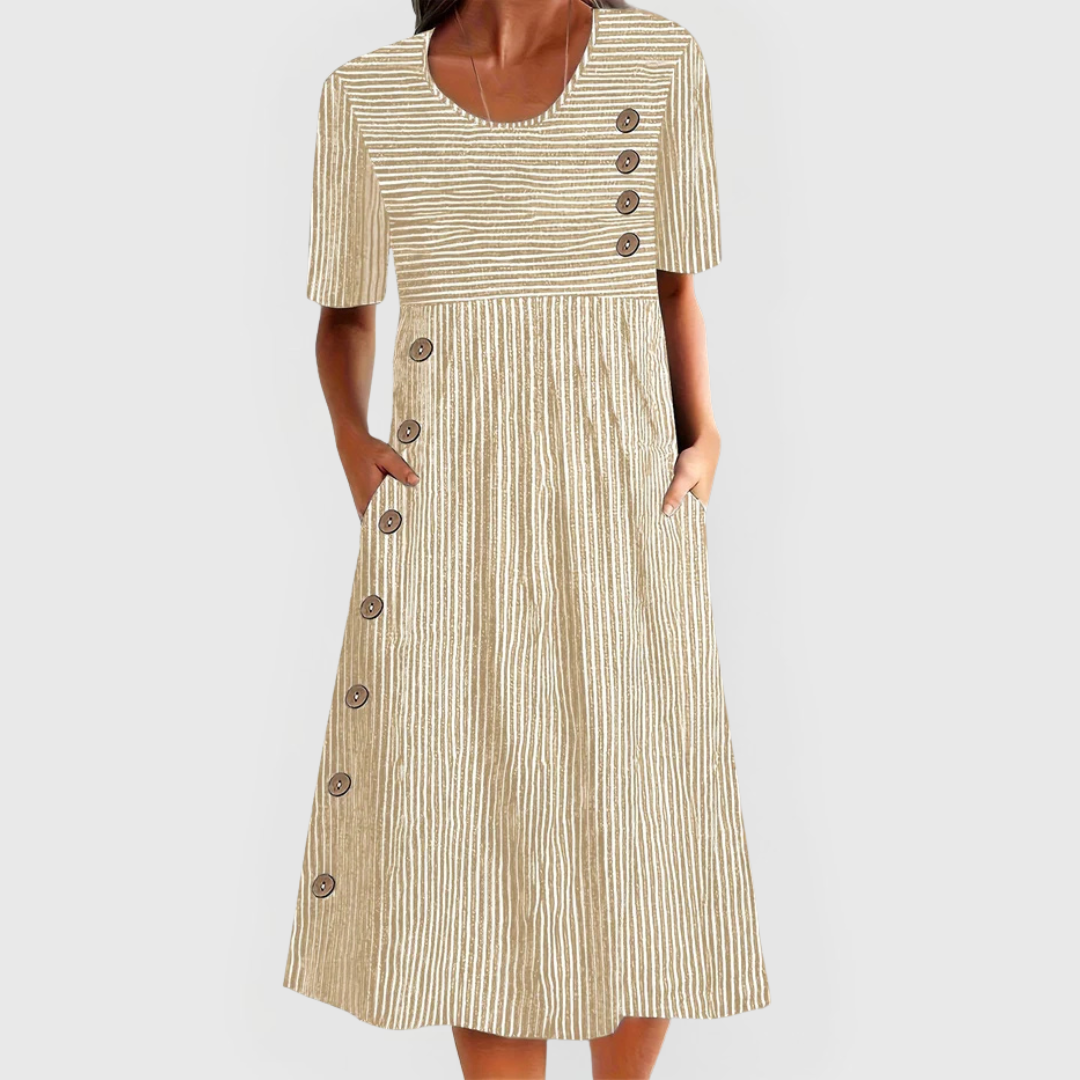 Wanda |  Striped Midi Dress