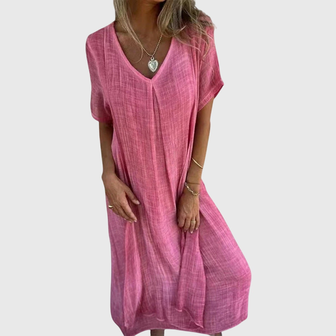 Fiona | Elegant Lightweight V-Neck Dress