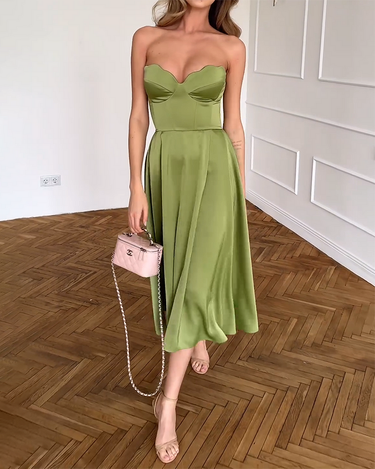 Sabrina | Strapless Elegant Dress
