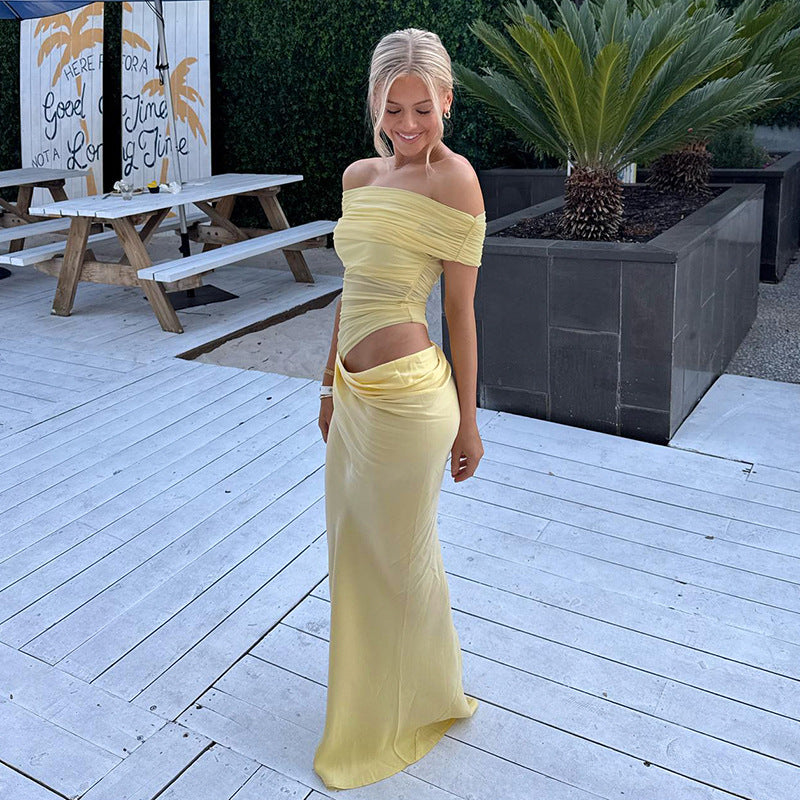 Maisy | Off-Shoulder Mesh Maxi Dress