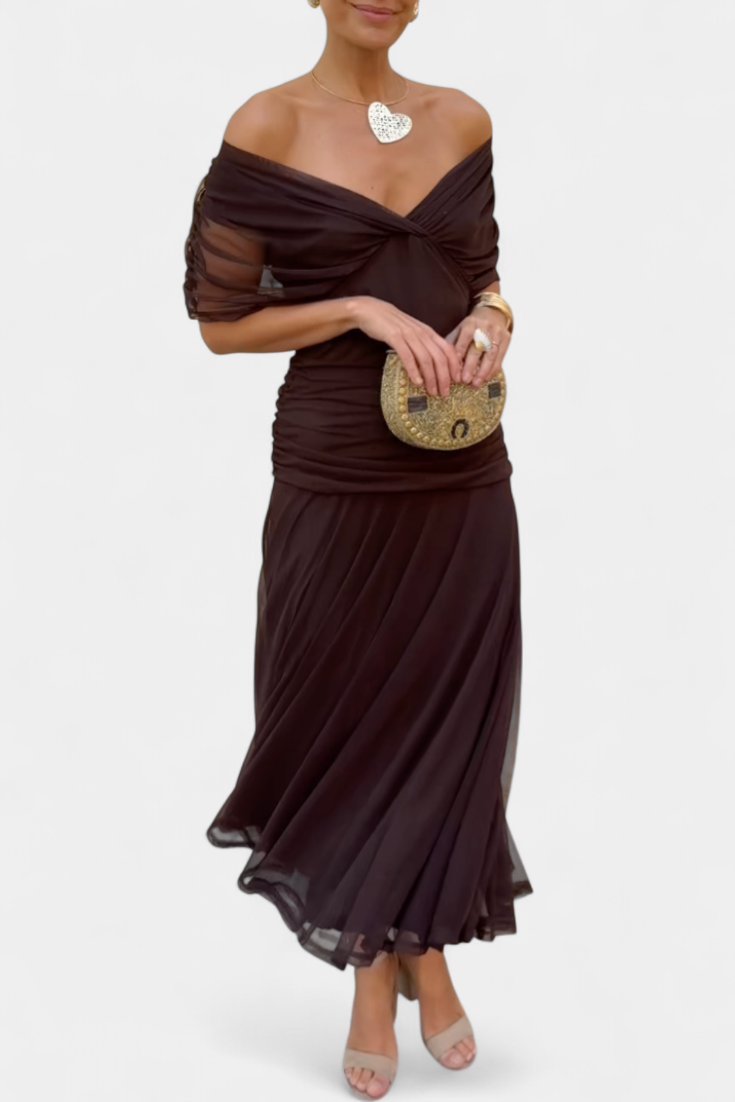 Florendra | Long Dress with V-neck