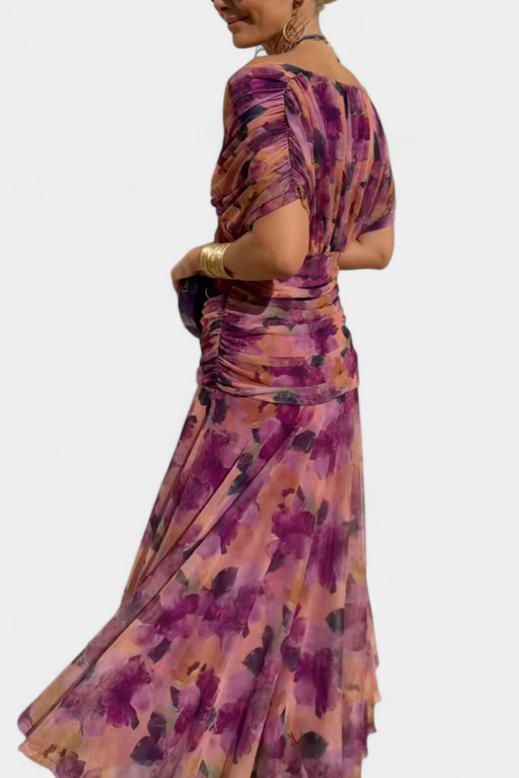 Florendra | Long Dress with V-neck