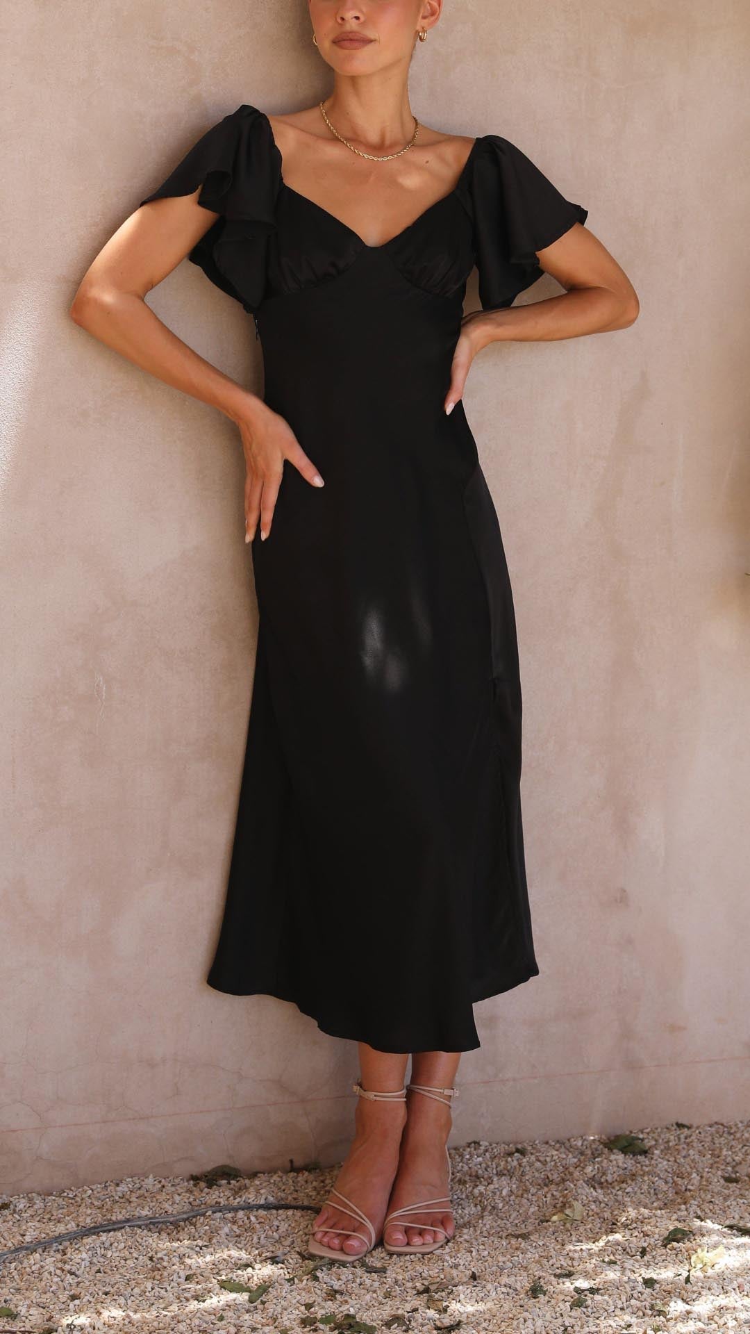 Nalani | Butterfly Sleeve Off-Shoulder Maxi Dress