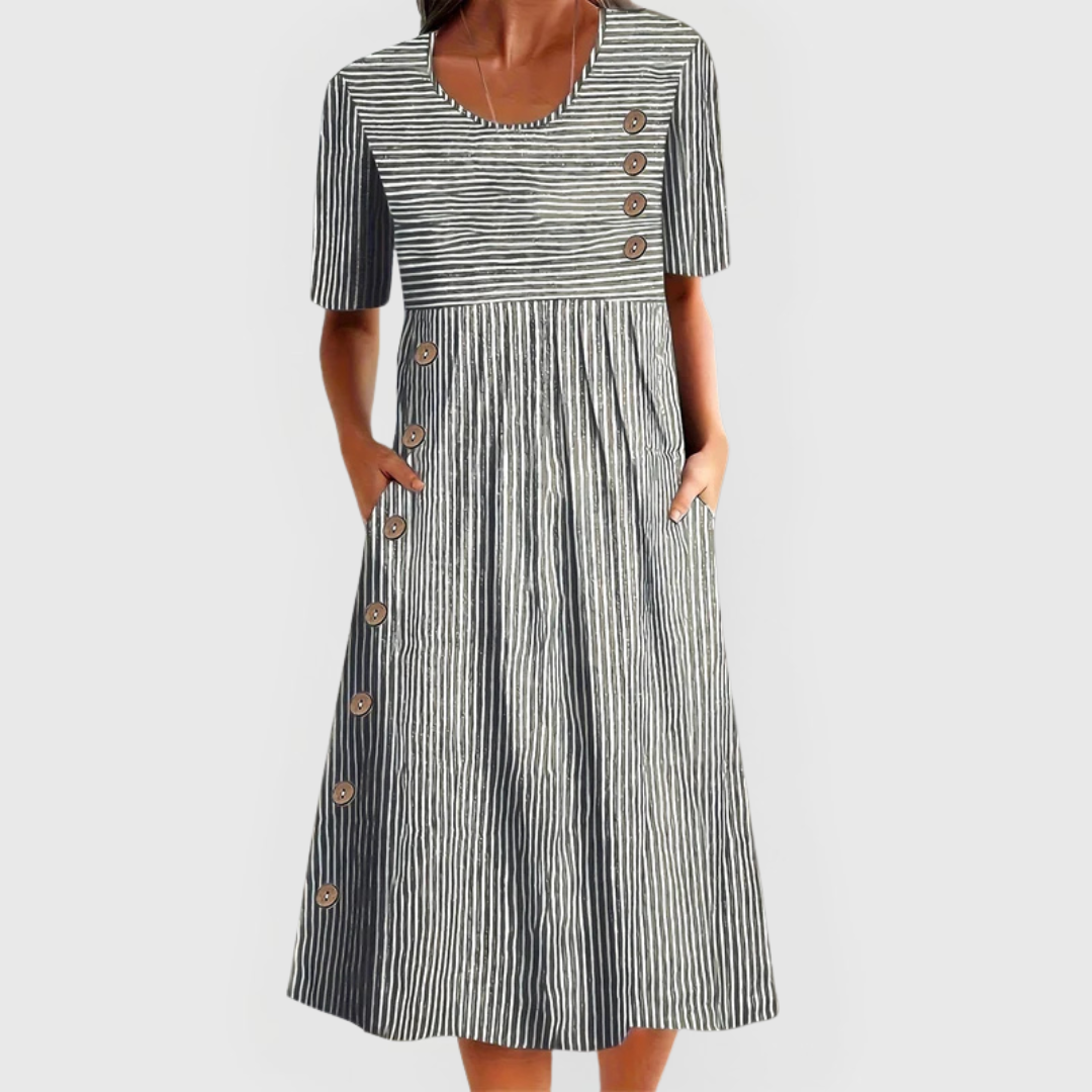 Wanda |  Striped Midi Dress