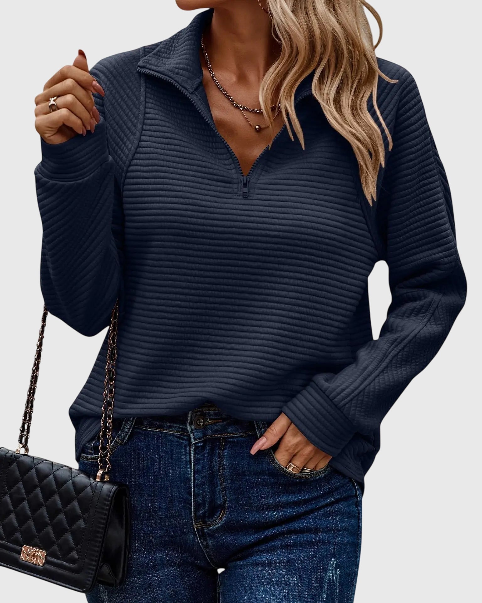Abigail | Elegant Sweater with Zipper